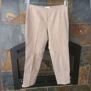 Bogner Beige High Rise Side Zip Slim Fit Stretchy Dress Pants/Slacks large/10